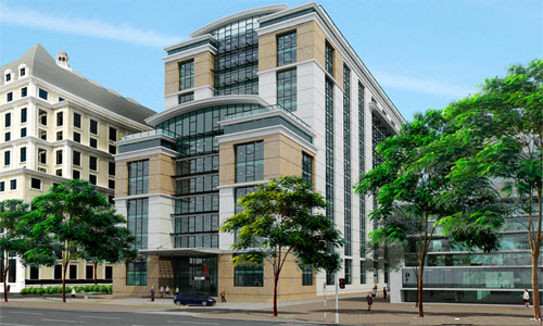 Công trình cao ốc văn phòng Cornerstone Building - Công Ty TNHH Thương Mại Dịch Vụ Và Kỹ Thuật Cơ Điện Lạnh Lam Anh